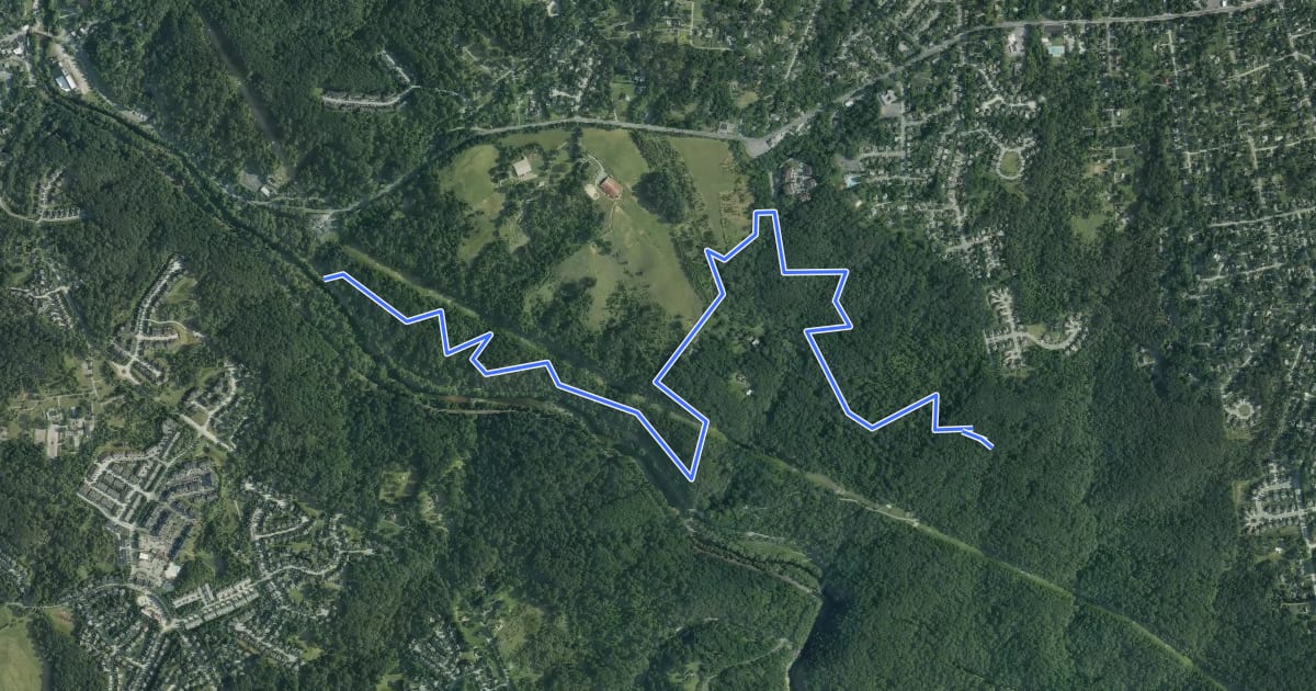 Маршрут Gray's Mill Trail на спутниковом снимке