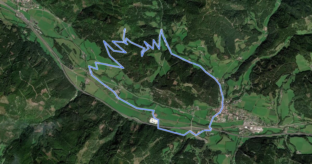 Маршрут Grazerberg Runde über Magdwiesen I 817 на спутниковом снимке