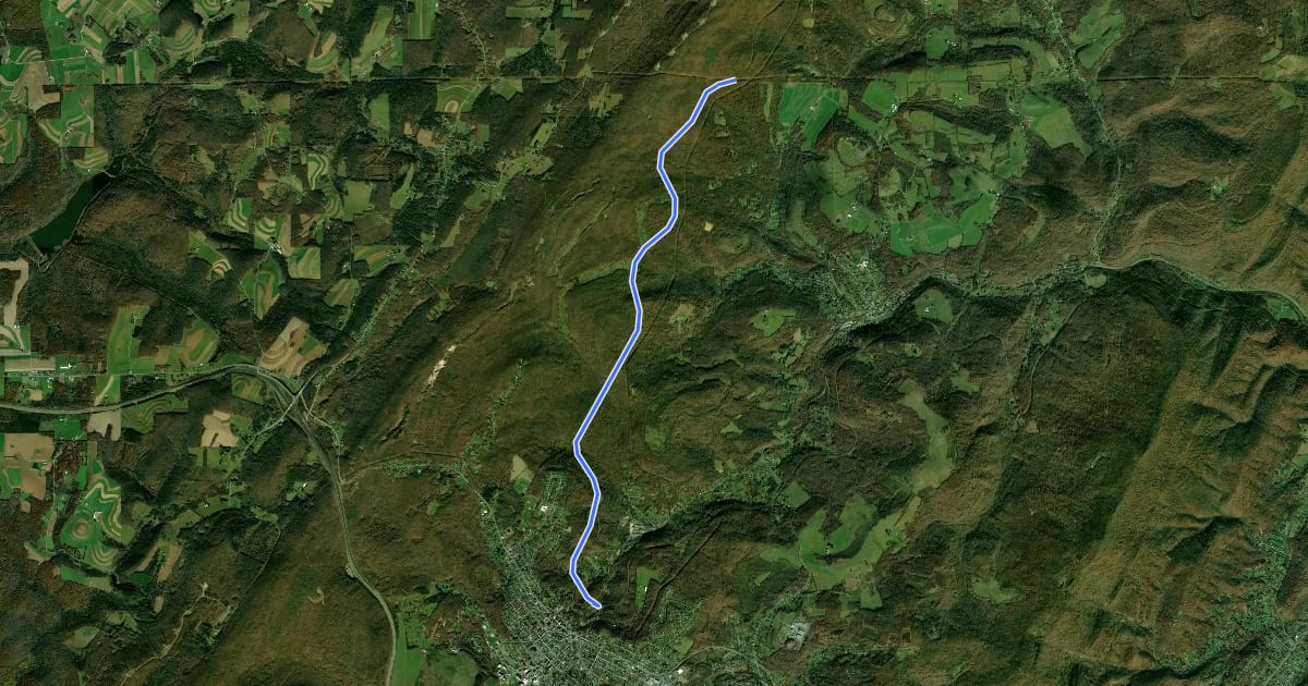 Маршрут Great Allegheny Passage (horse 1) на спутниковом снимке