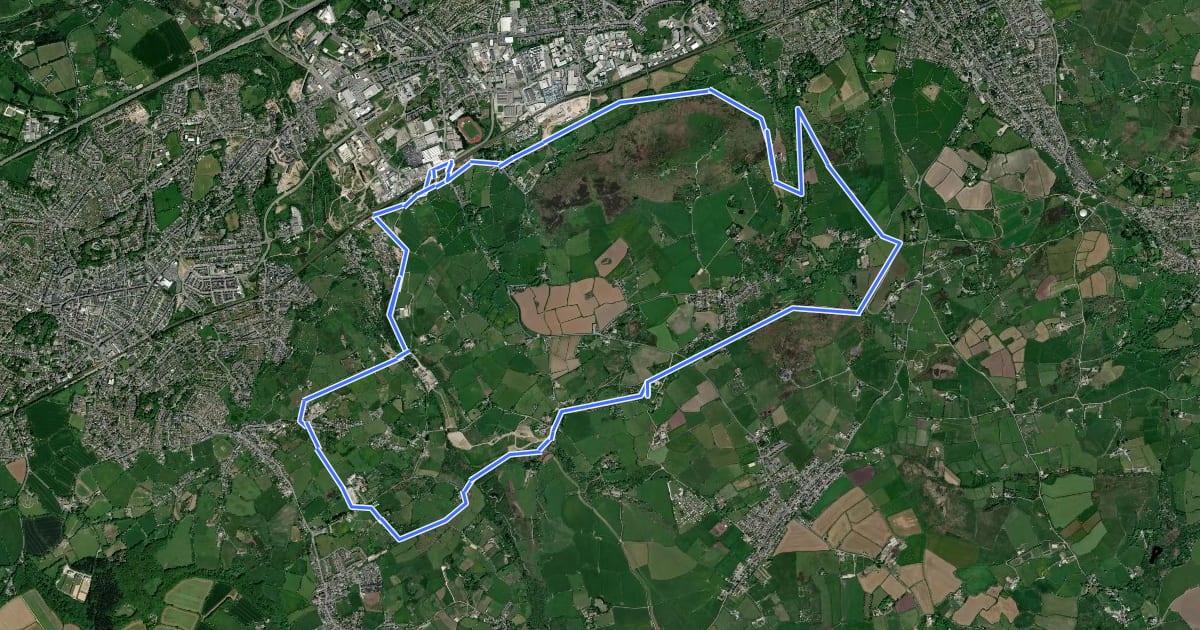 Маршрут Great Flat Lode Trail на спутниковом снимке