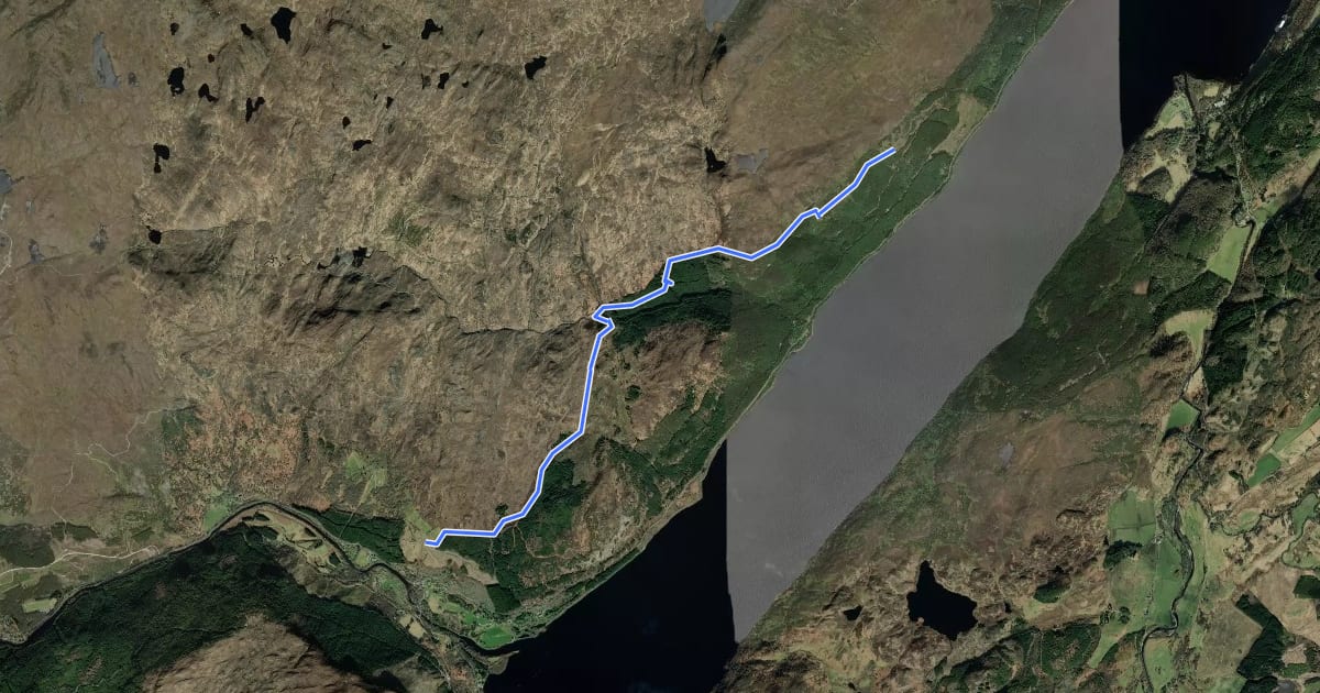 Маршрут Great Glen Way High Route на спутниковом снимке
