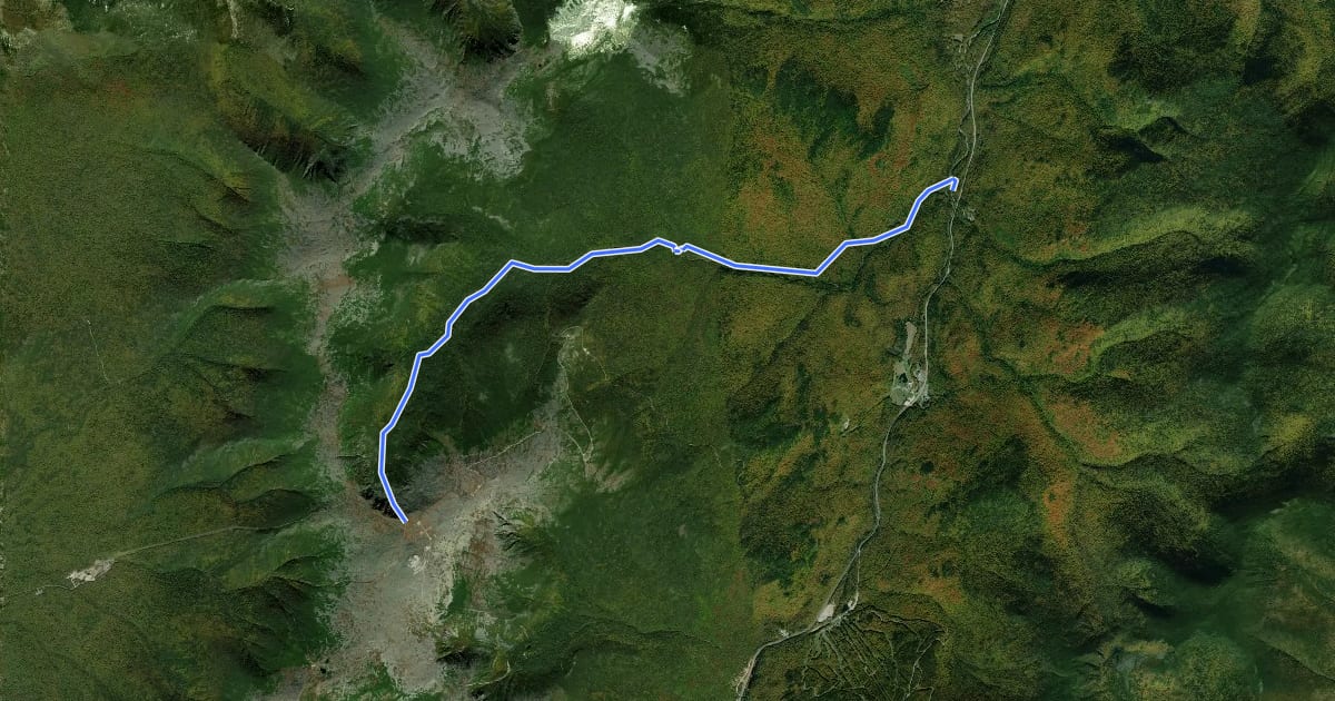 Маршрут Great Gulf Trail на спутниковом снимке