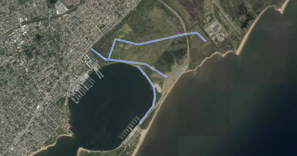 Маршрут Great Kills Park на спутниковом снимке