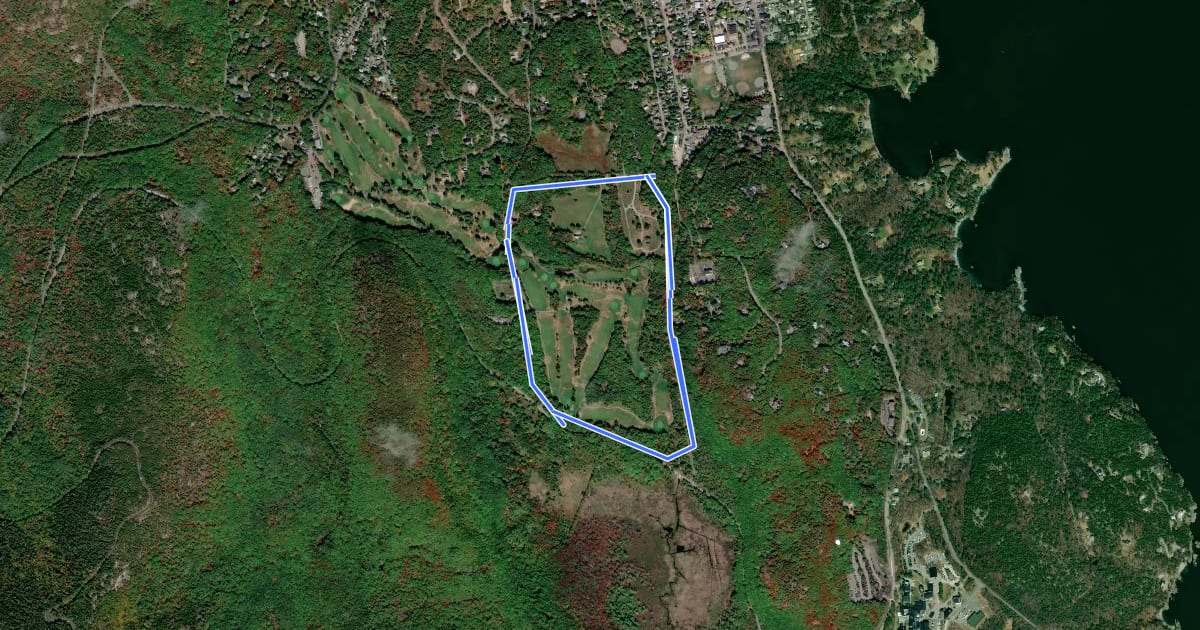 Маршрут Great Meadow Loop на спутниковом снимке
