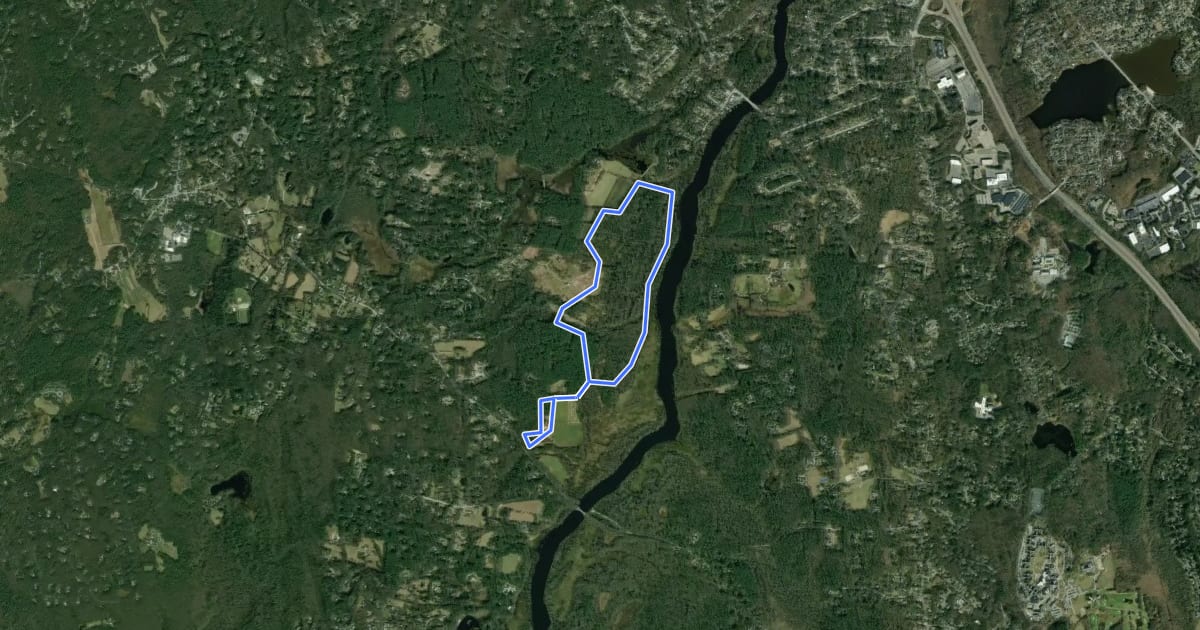 Маршрут Great Meadows Greenaugh Loop на спутниковом снимке