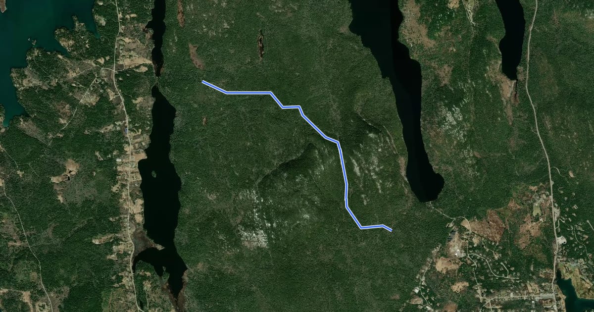 Маршрут Great Notch Trail на спутниковом снимке