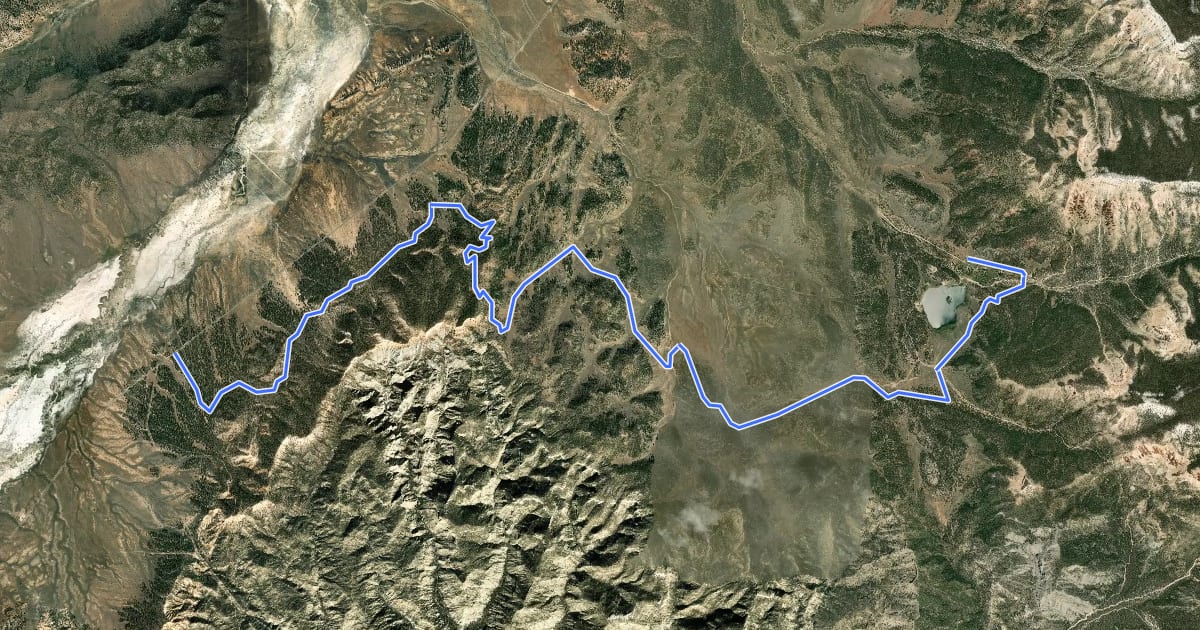 Маршрут Great Western Trail - Cameron Wash Section на спутниковом снимке