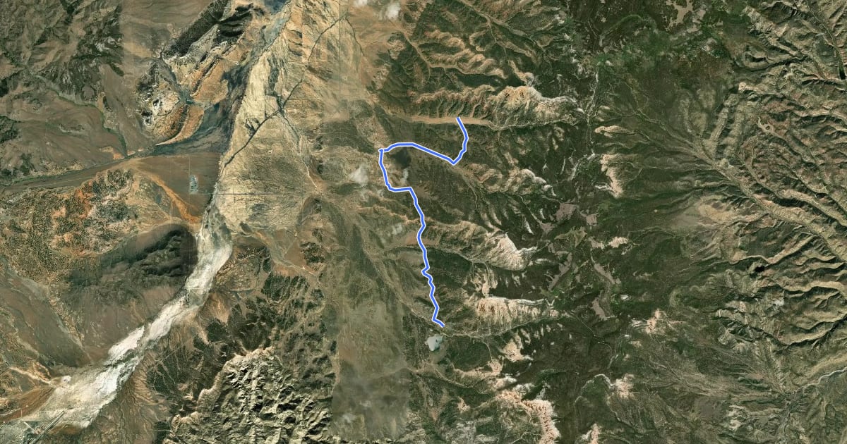 Маршрут Great Western Trail - Sweetwater Section на спутниковом снимке