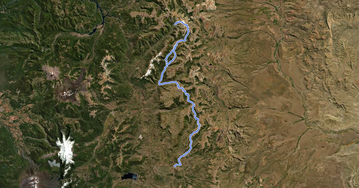 Маршрут Greater Patagonian Trail Section 12: Río Rahue на спутниковом снимке