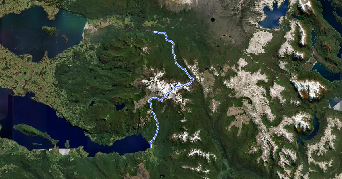 Маршрут Greater Patagonian Trail Section 20: Volcán Antillanca на спутниковом снимке