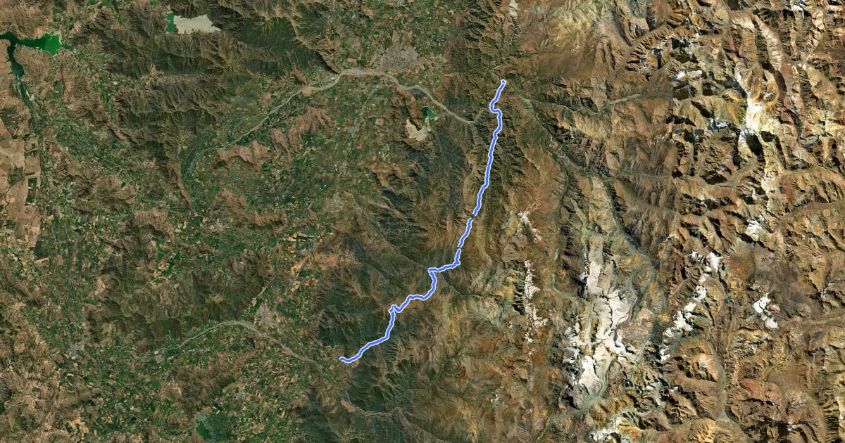 Маршрут Greater Patagonian Trail Section 3: Ríos Claros на спутниковом снимке