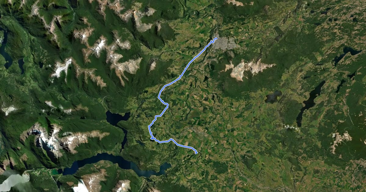 Маршрут Greater Patagonian Trail Section 31H: Valle Simpson на спутниковом снимке