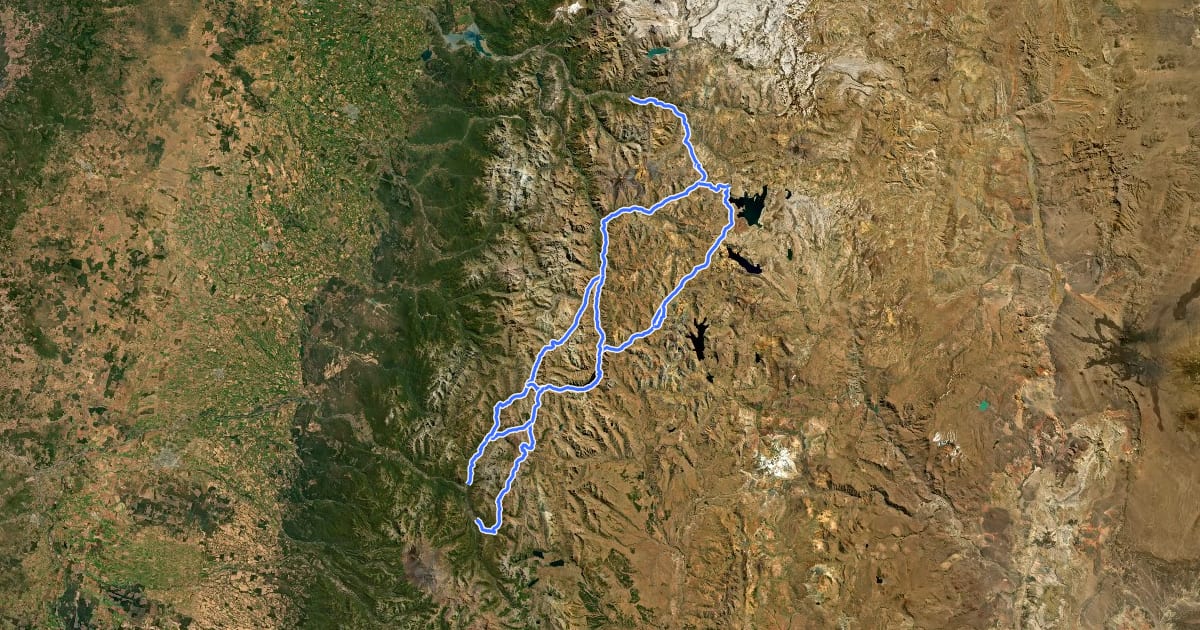 Маршрут Greater Patagonian Trail Section 7: Laguna Dial на спутниковом снимке