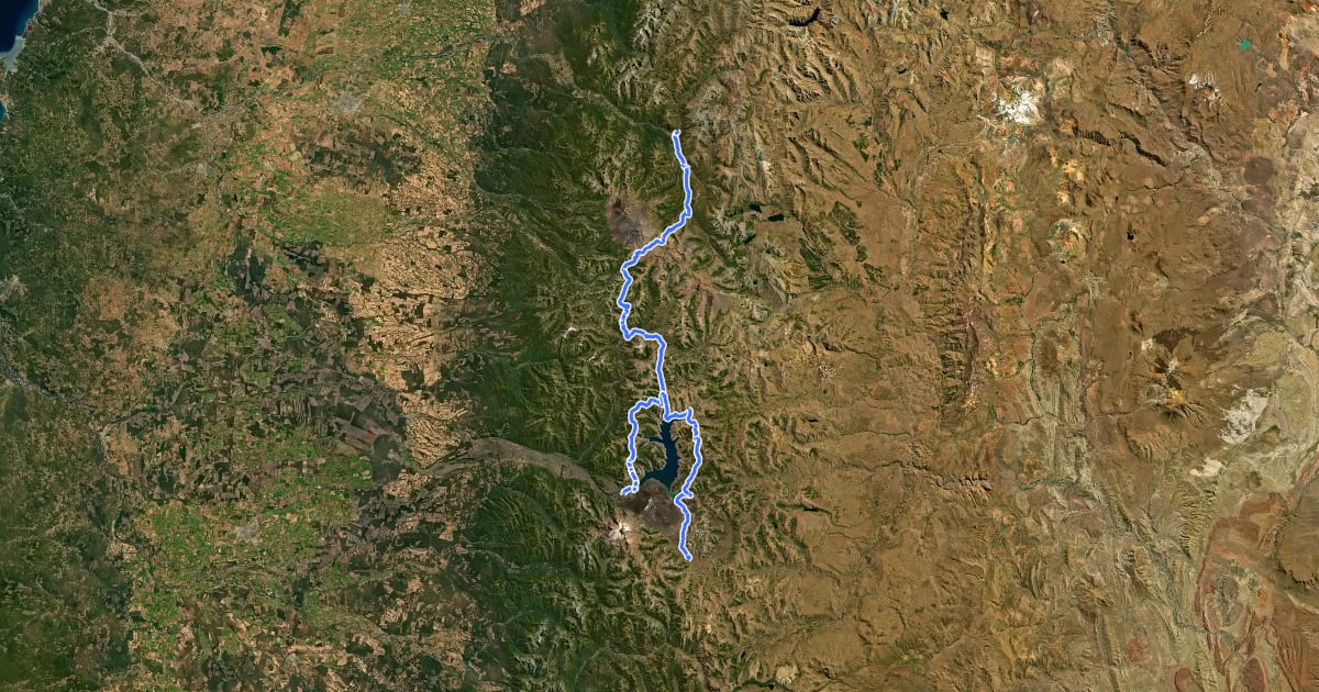 Маршрут Greater Patagonian Trail Section 8: Volcán Chillán на спутниковом снимке