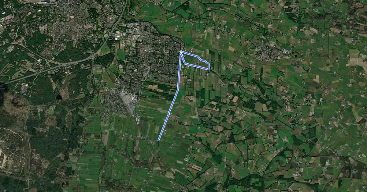 Маршрут Grebbeliniepad - 09 - Leusbroekerweg-Asschattersluis на спутниковом снимке