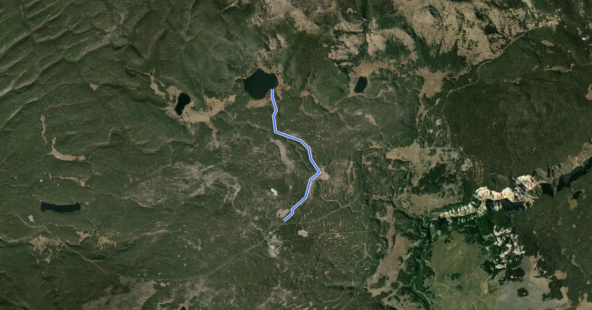 Маршрут Grebe Lake Trail на спутниковом снимке