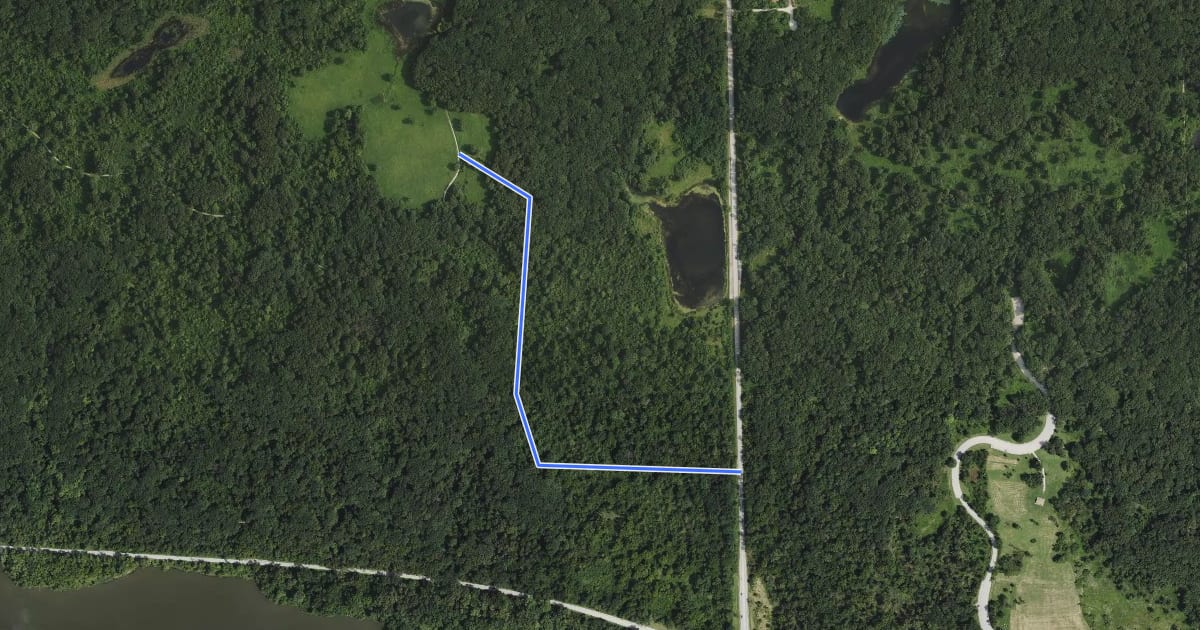 Маршрут Green East Single Track на спутниковом снимке
