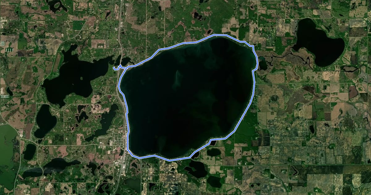 Маршрут Green Lake Trail на спутниковом снимке