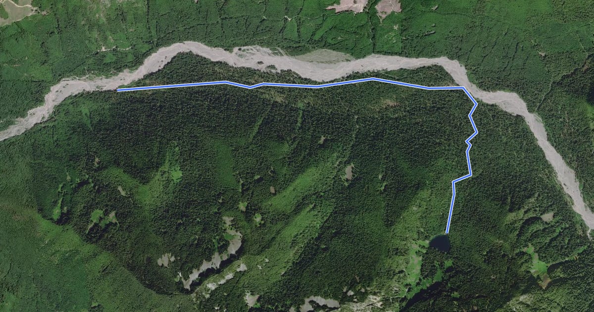 Маршрут Green Lake Trail на спутниковом снимке