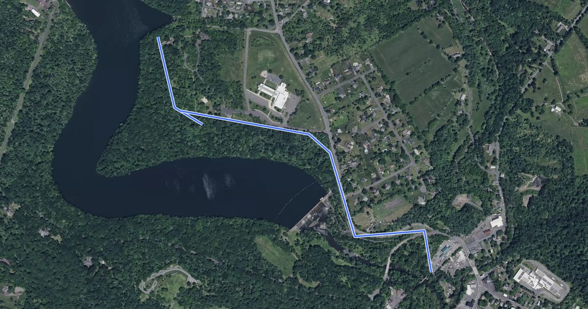 Маршрут Green Lane Connector Trail на спутниковом снимке