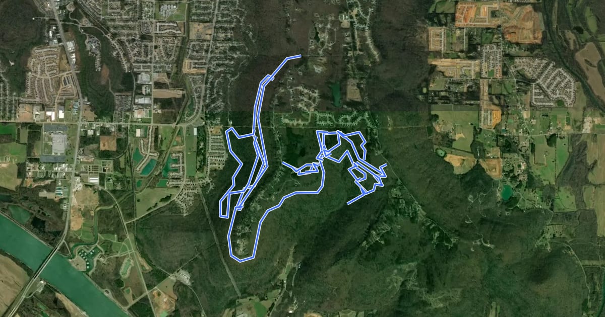 Маршрут Green Mountain Recreational Preserve Trail на спутниковом снимке