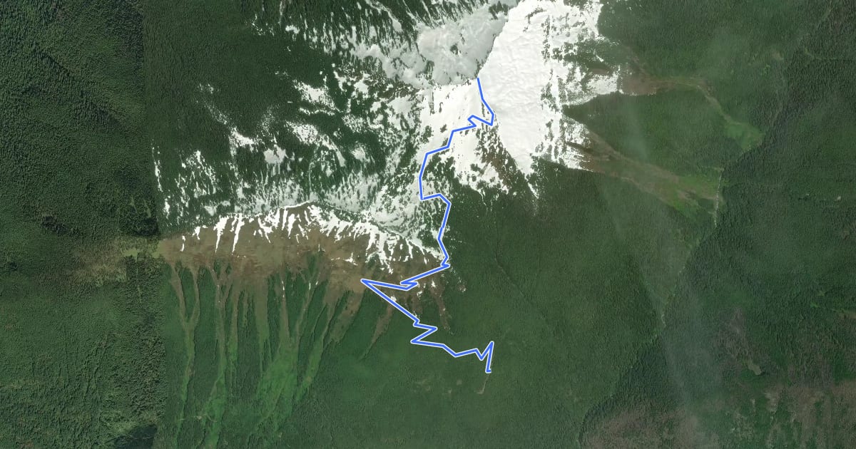 Маршрут Green Mountain Trail на спутниковом снимке