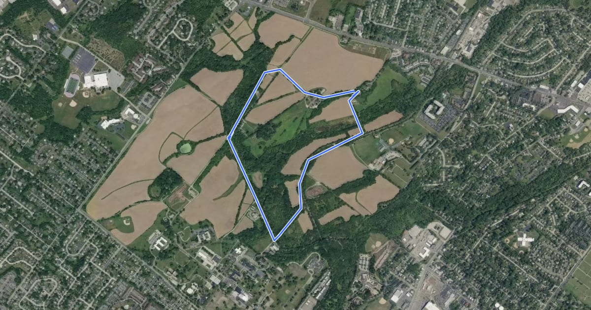 Маршрут Green Multi-Use Trail на спутниковом снимке