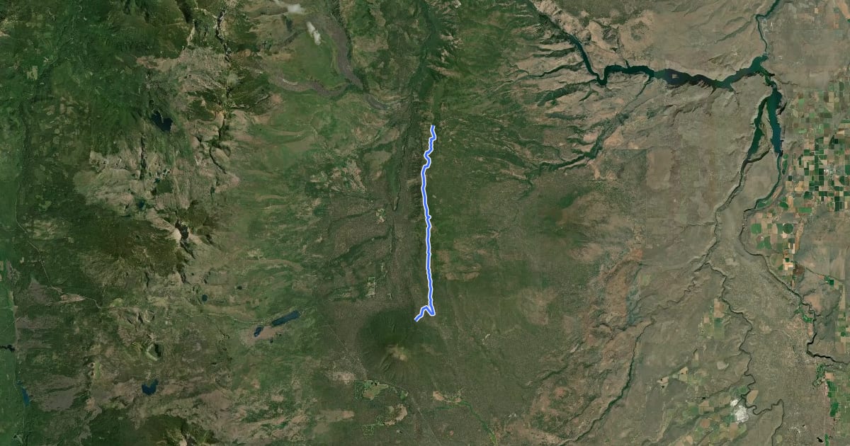 Маршрут Green Ridge Trail на спутниковом снимке