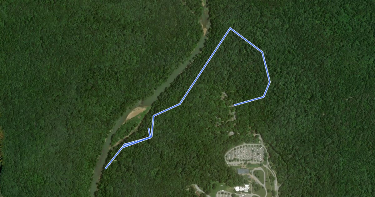 Маршрут Green River Bluffs Trail на спутниковом снимке