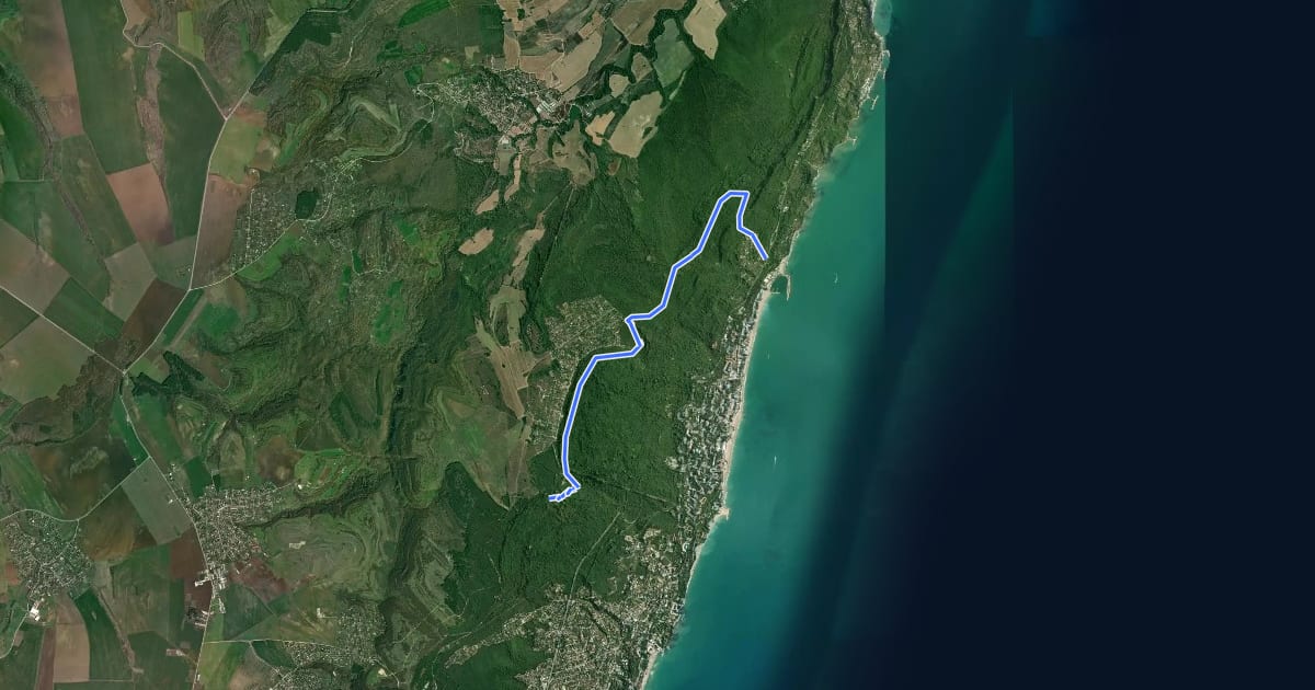 Маршрут Green Route на спутниковом снимке