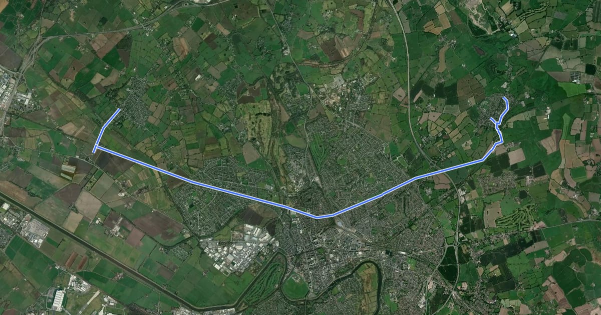 Маршрут Green Route на спутниковом снимке