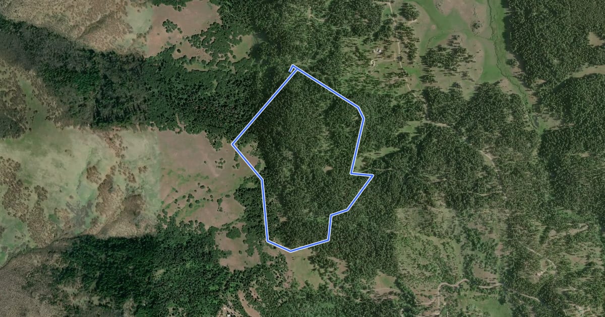 Маршрут Green Springs Mountain Loop на спутниковом снимке