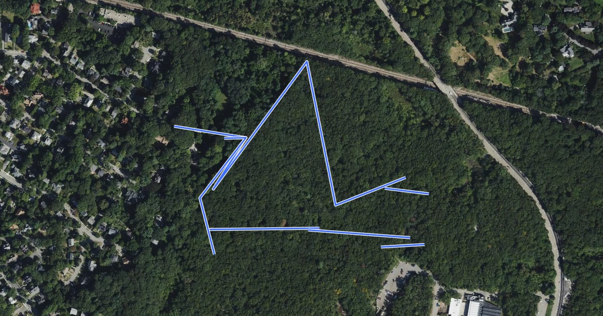 Маршрут Green Trail на спутниковом снимке