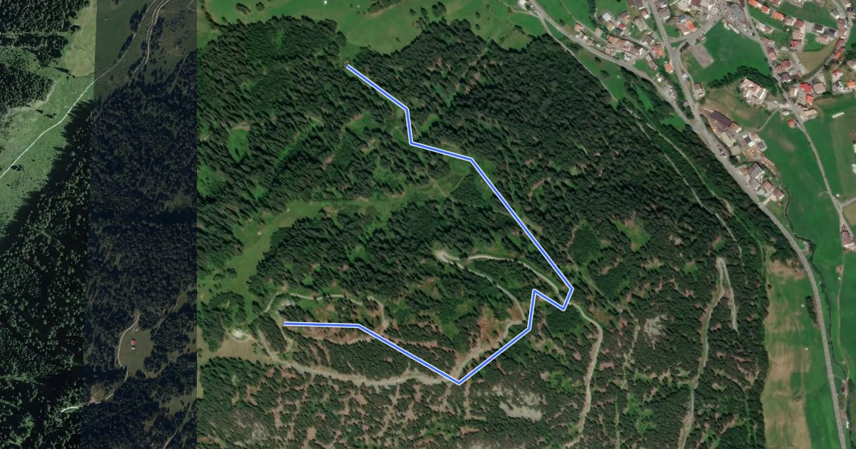 Маршрут Green Trail на спутниковом снимке