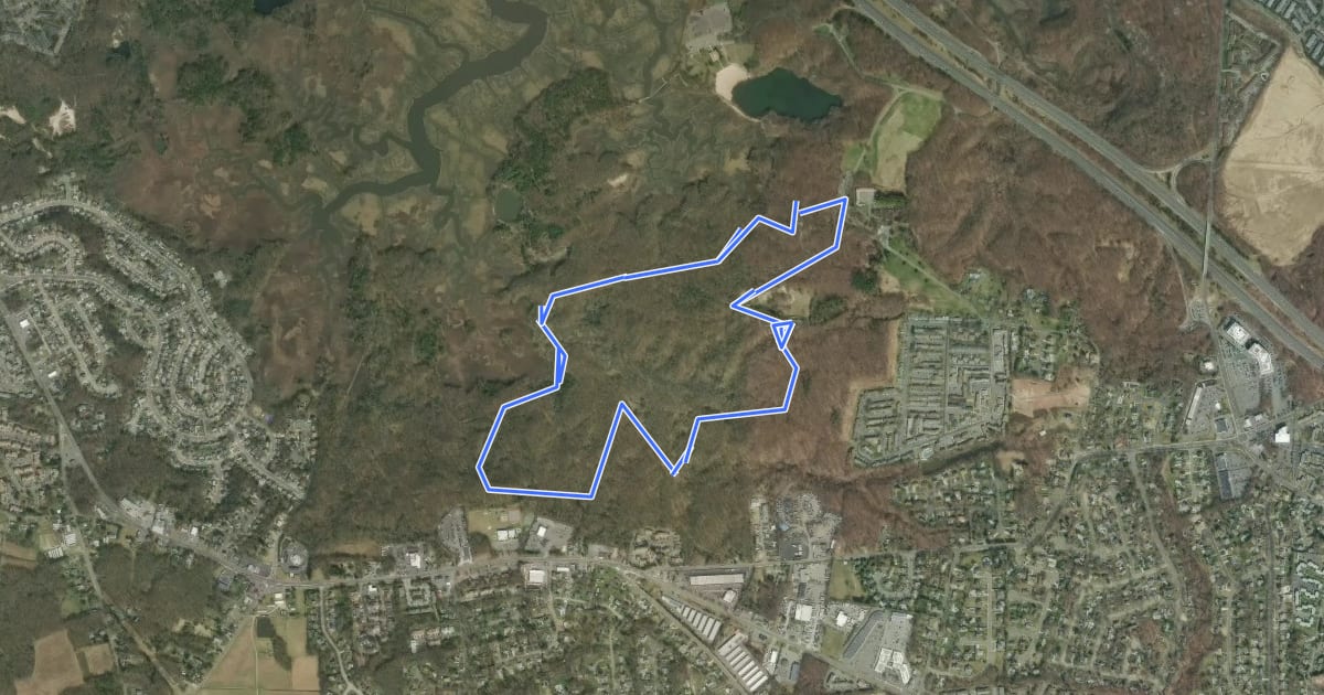 Маршрут Green Trail Hiking Route на спутниковом снимке
