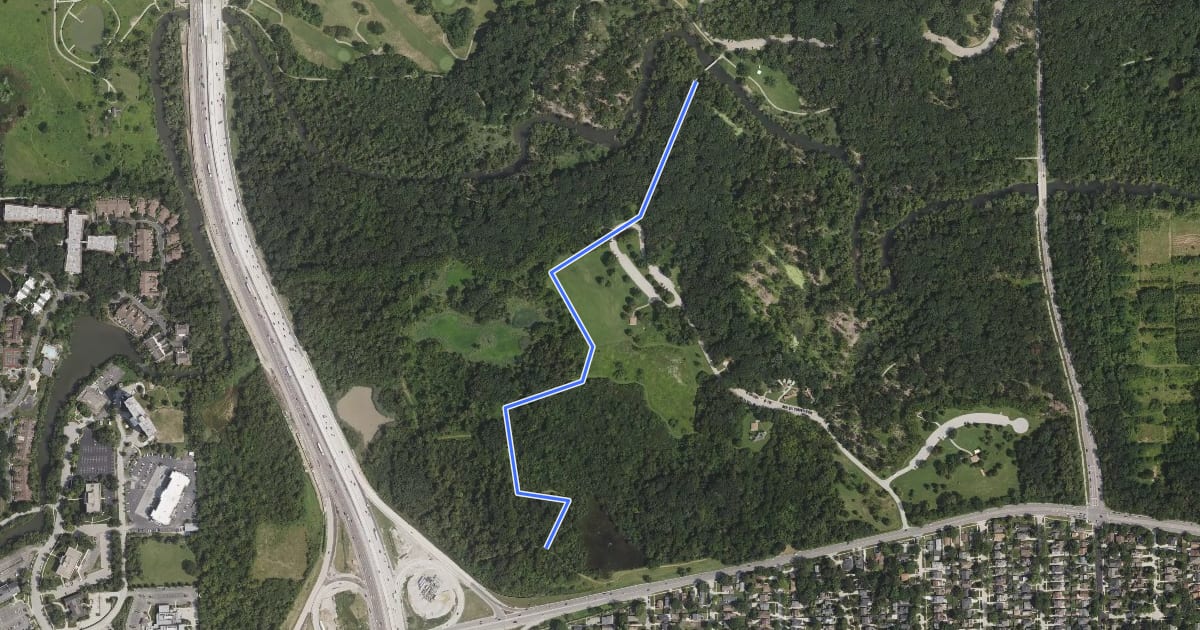 Маршрут Green Unpaved Trail на спутниковом снимке