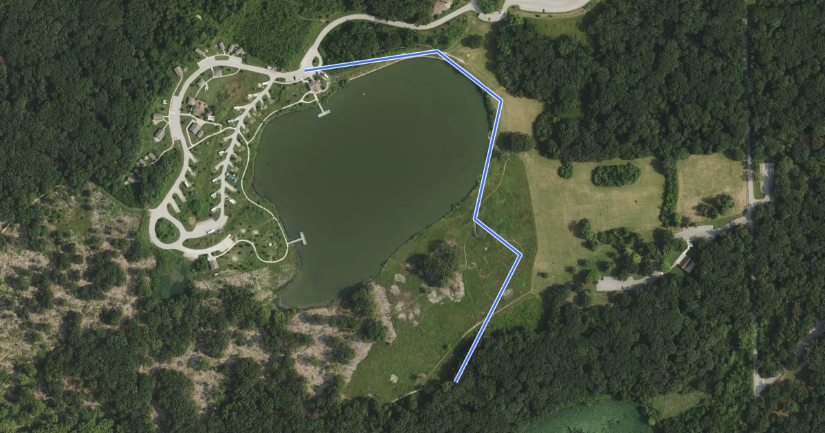 Маршрут Green Unpaved Trail на спутниковом снимке