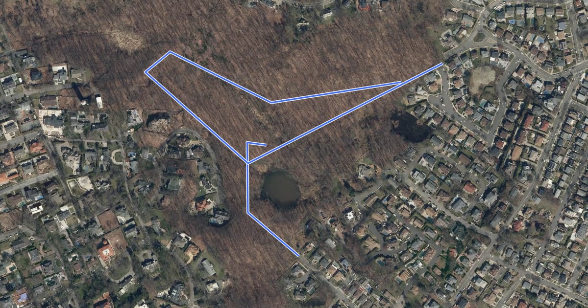 Маршрут Greenbelt Orange Trail на спутниковом снимке