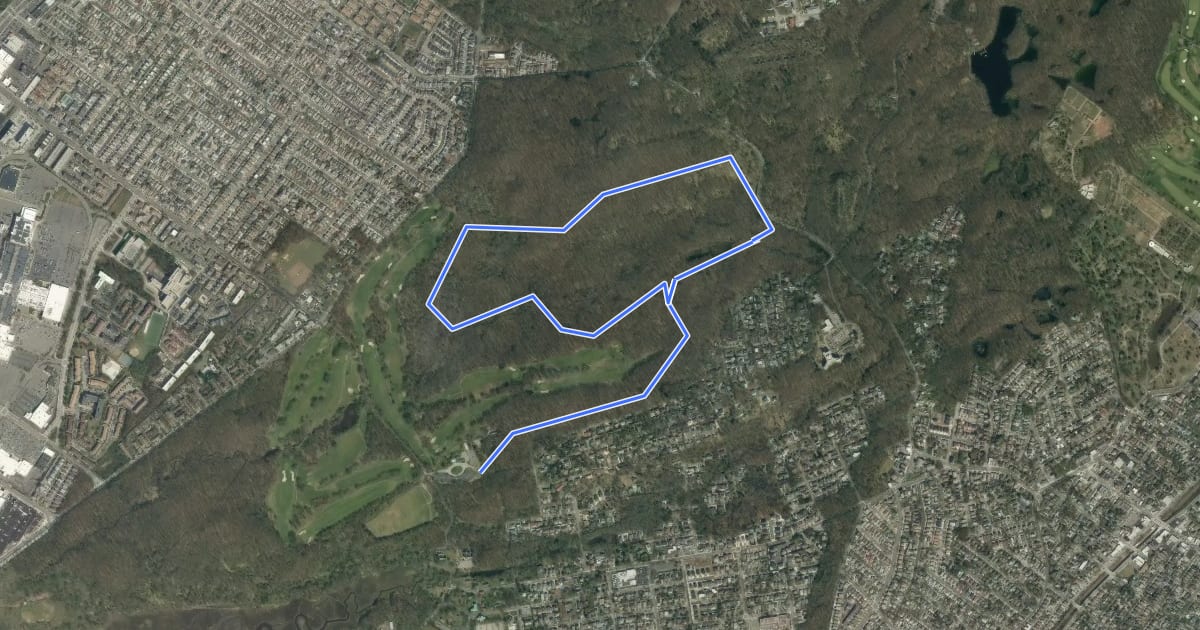 Маршрут Greenbelt Red Trail на спутниковом снимке