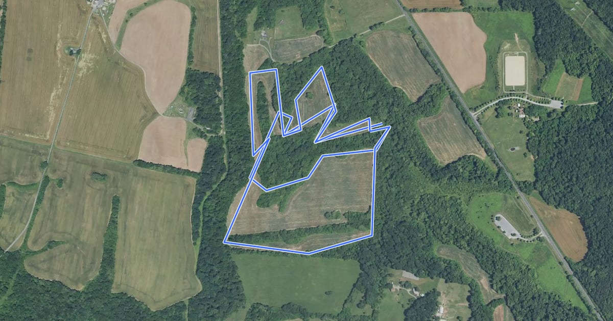 Маршрут Greenburg Challenge Loop на спутниковом снимке