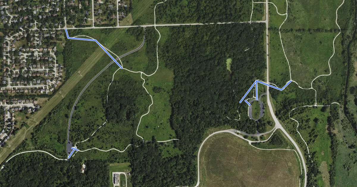 Маршрут Greene Valley Trail Links на спутниковом снимке