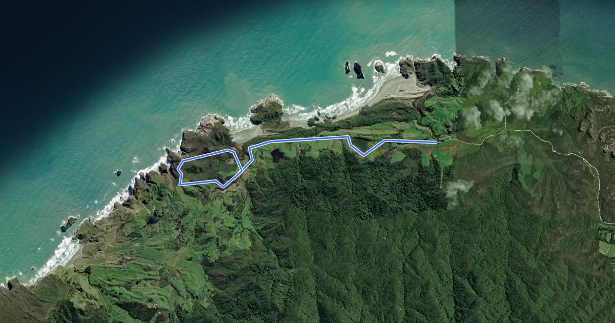 Маршрут Greenhills Track на спутниковом снимке