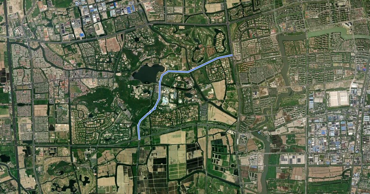 Маршрут Greenway на спутниковом снимке