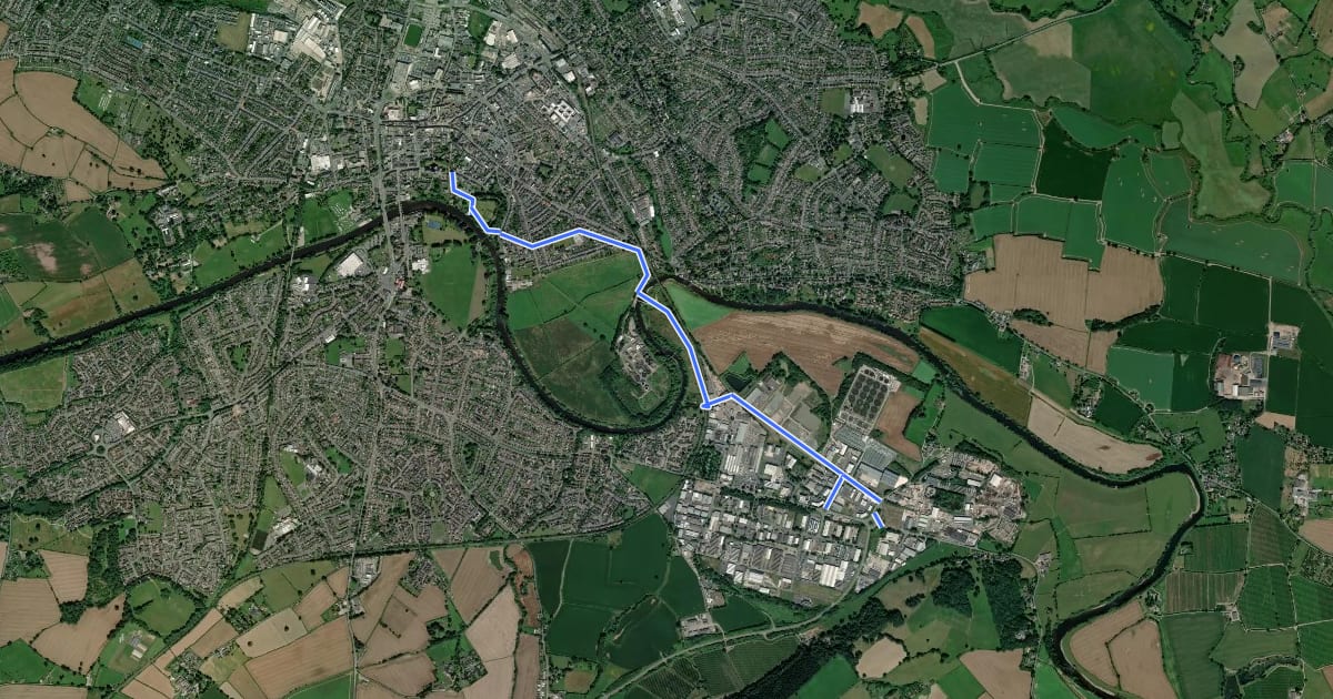Маршрут Greenway на спутниковом снимке