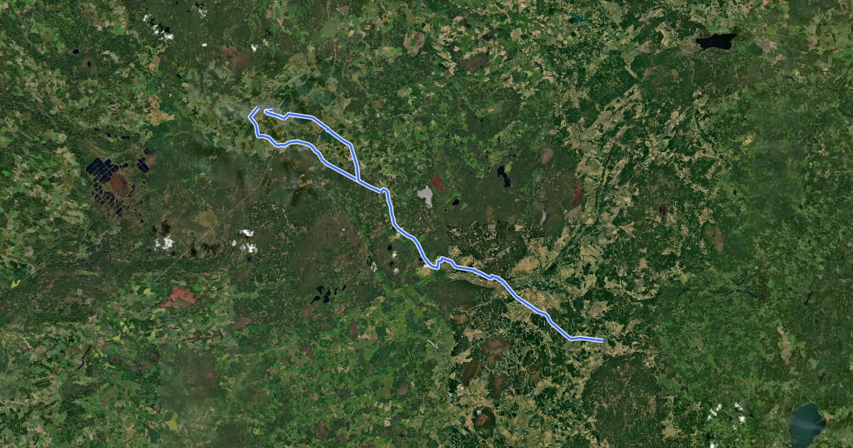 Маршрут Greenway Ape-Valka на спутниковом снимке