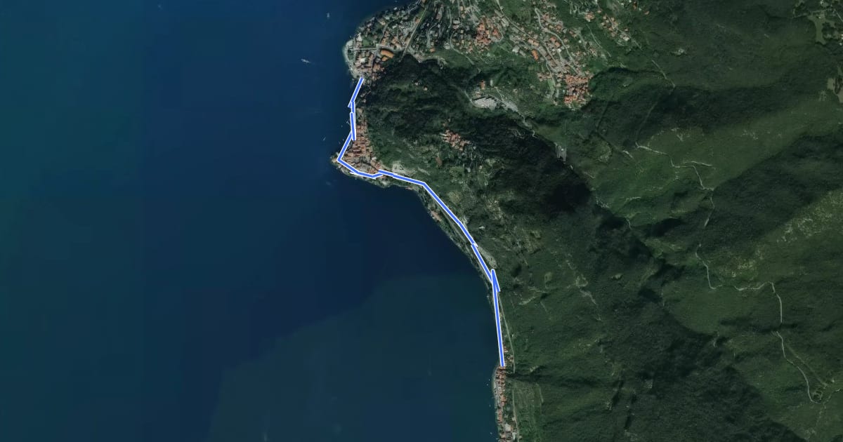 Маршрут Greenway Dei Patriarchi на спутниковом снимке