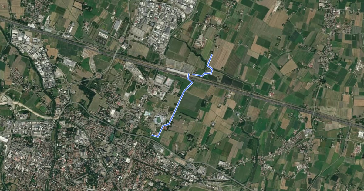 Маршрут Greenway di Pratofontana на спутниковом снимке