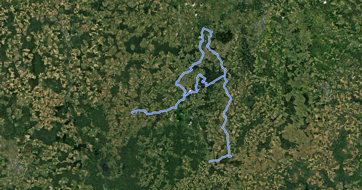 Маршрут Greenway řemesel a vyznání (ŘV) на спутниковом снимке