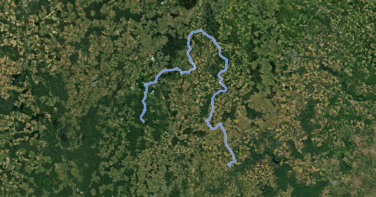 Маршрут Greenway Regionu Renesance на спутниковом снимке