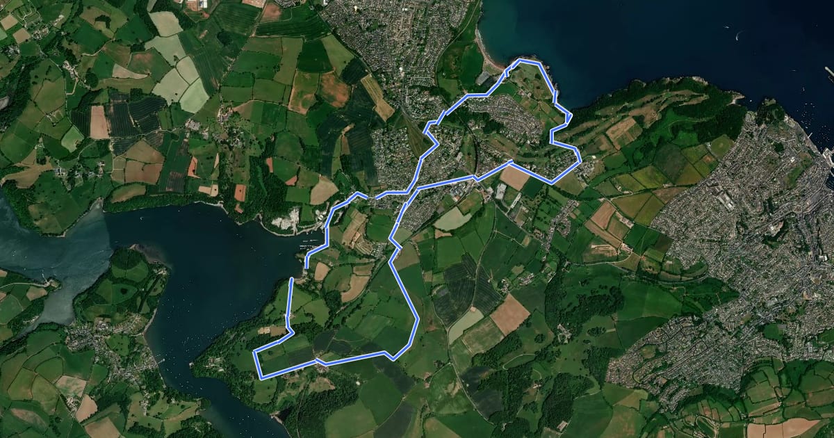 Маршрут Greenway Walk на спутниковом снимке